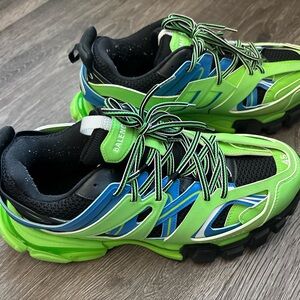 Balenciaga Green and Blue Sneakers